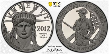 2012-W $100 Statue of Liberty PR69DCAM