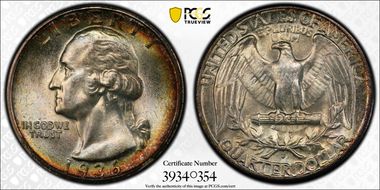 1936-D 25C MS67