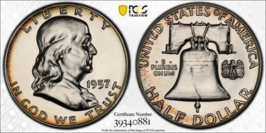 1957 50C PR67