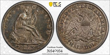 1853 50C WB-101, Arrows and Rays XF45