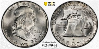 1963-D 50C MS66+ FBL