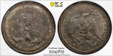 1914-GRO 2 Peso KM-643 AU55