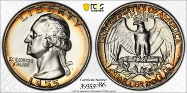 1955 25C PR67