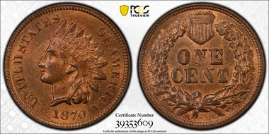 1870 1C MS65RB