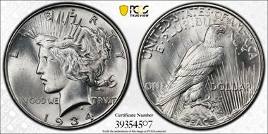 1934 $1 MS64+