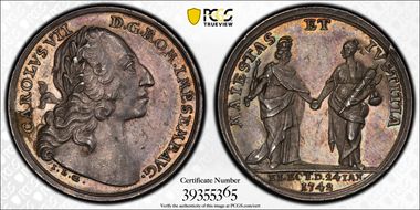 1742 Medal Witt-1881 Ag MS63
