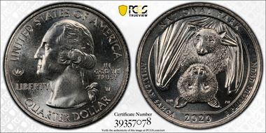 2020-W 25C American Samoa NP V75 First Week of Discovery MS66