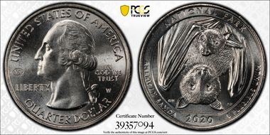 2020-W 25C American Samoa NP V75 First Week of Discovery MS66