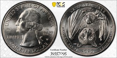 2020-W 25C American Samoa NP V75 First Week of Discovery MS64