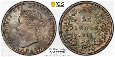 1890-H 25C MS64+