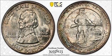 1925 50C Fort Vancouver MS65+