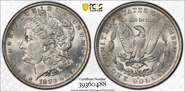 1883-O $1 MS62