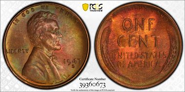 1947-S 1C MS66RB