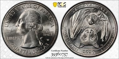 2020-W 25C American Samoa NP V75 First Week of Discovery MS65