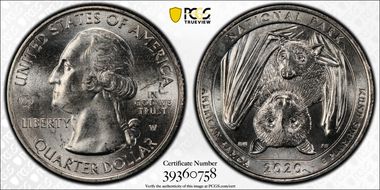 2020-W 25C American Samoa NP V75 First Week of Discovery MS64