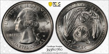 2020-W 25C American Samoa NP V75 First Week of Discovery MS65