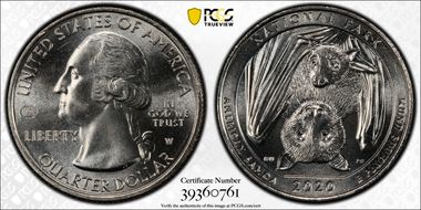 2020-W 25C American Samoa NP V75 First Week of Discovery MS66