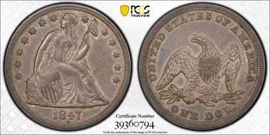 1847 $1 AU55