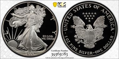 1988-S $1 Silver Eagle PR69DCAM