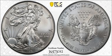 2014 $1 Silver Eagle MS68