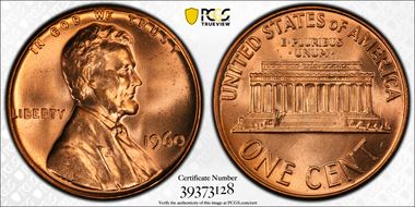 1960 1C Large Date MS66+ RD