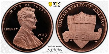 2013-S 1C Shield PR69DCAM