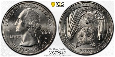 2020-W 25C American Samoa NP V75 First Week of Discovery MS66