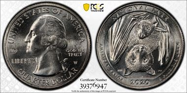 2020-W 25C American Samoa NP V75 First Week of Discovery MS66