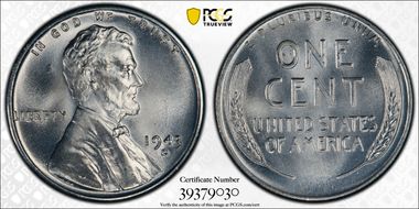 1943-D 1C MS67+ 