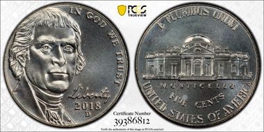 2018-D 5C MS68FS
