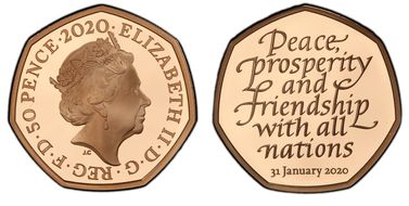 2020 50p Withdrawal from the EU Au PR70DCAM