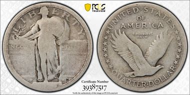 1916 25C Standing Liberty AG3