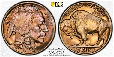 1938-D 5C Buffalo MS67