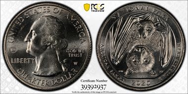 2020-W 25C American Samoa NP V75 First Week of Discovery MS66