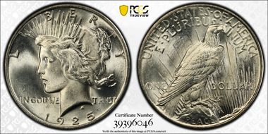 1925 $1 MS66