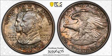 1921 50C Alabama, 2X2 MS63