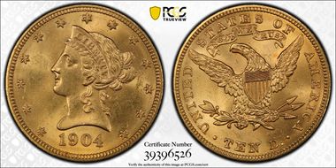 1904 $10 MS63