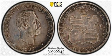 1883 25C Hawaii AU50