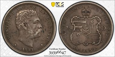 1883 50C Hawaii XF40