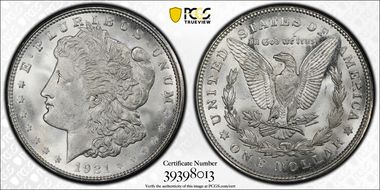 1921-D $1 MS66+