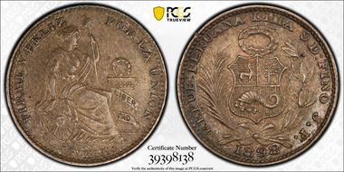 1898-JF Dinero KM-204.2 AU58