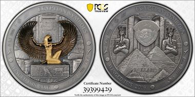2016 $20 Winged Isis Antique Finish MS70