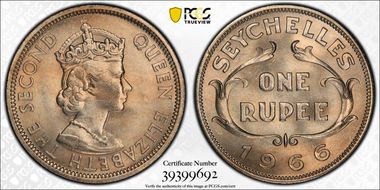 1966 Rupee MS66