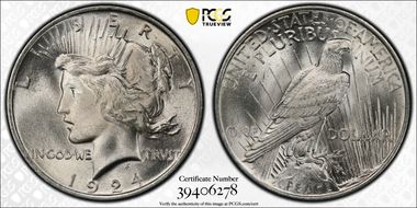 1924 $1 MS66