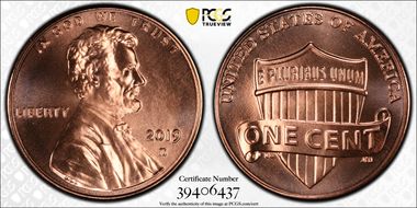 2019-D 1C Shield MS68RD