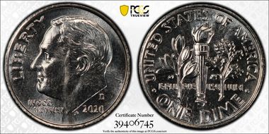 2020-D 10C Early Find MS66