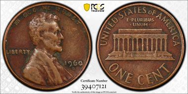 1960-D 1C Small Date XF40BN