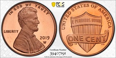 2019-W 1C Shield PR68DCAM