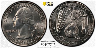 2020-D 25C American Samoa NP MS67