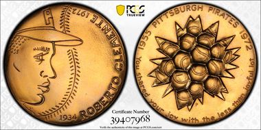 1972-P Medal D1972-1c Bronze Clemente Small MS66